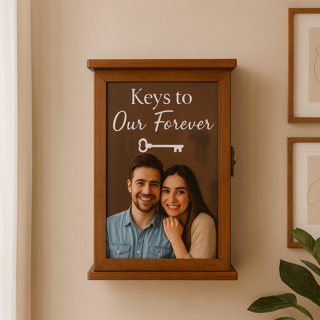 Personalised Key Holder Almirah in premium Natural wood