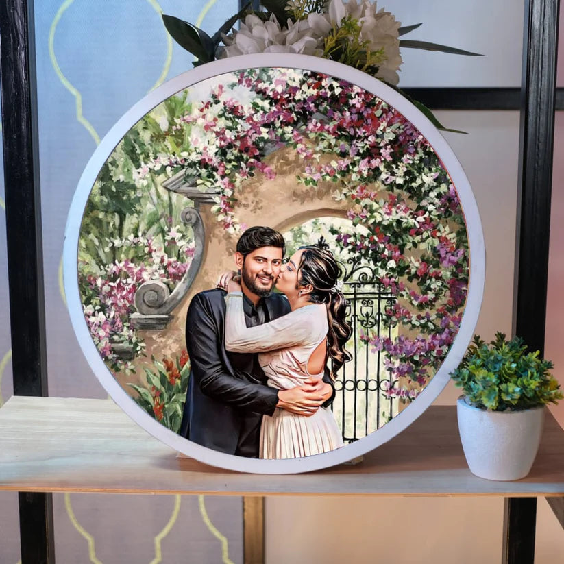 Personalized Wooden Painting Frame - Floral Paradise Theme