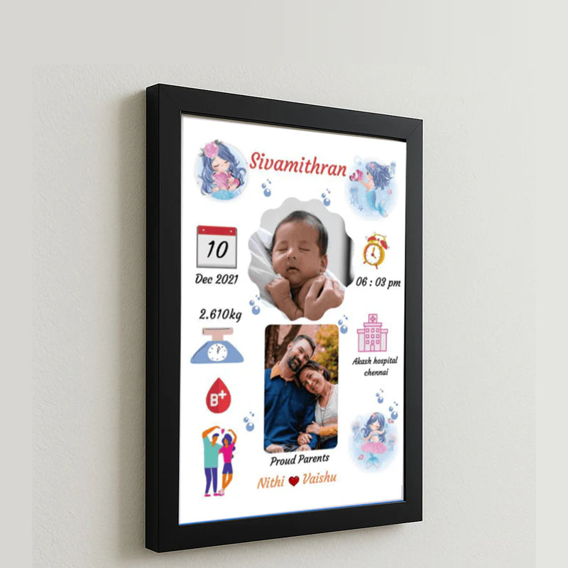 Customized Baby Birth Frame