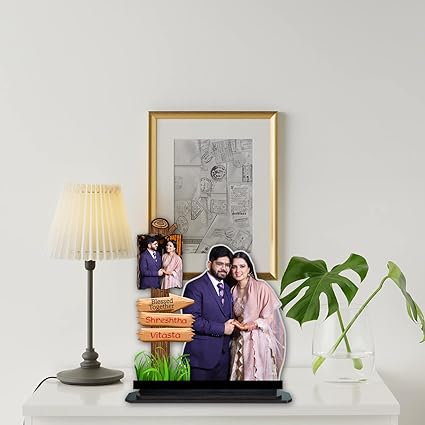 Personalized Cutout Photo Gift Standee - Customized with Your Names & Photos