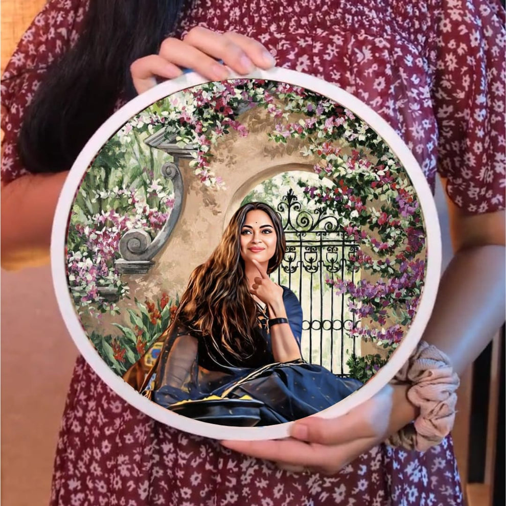 Personalized Wooden Painting Frame - Floral Paradise Theme