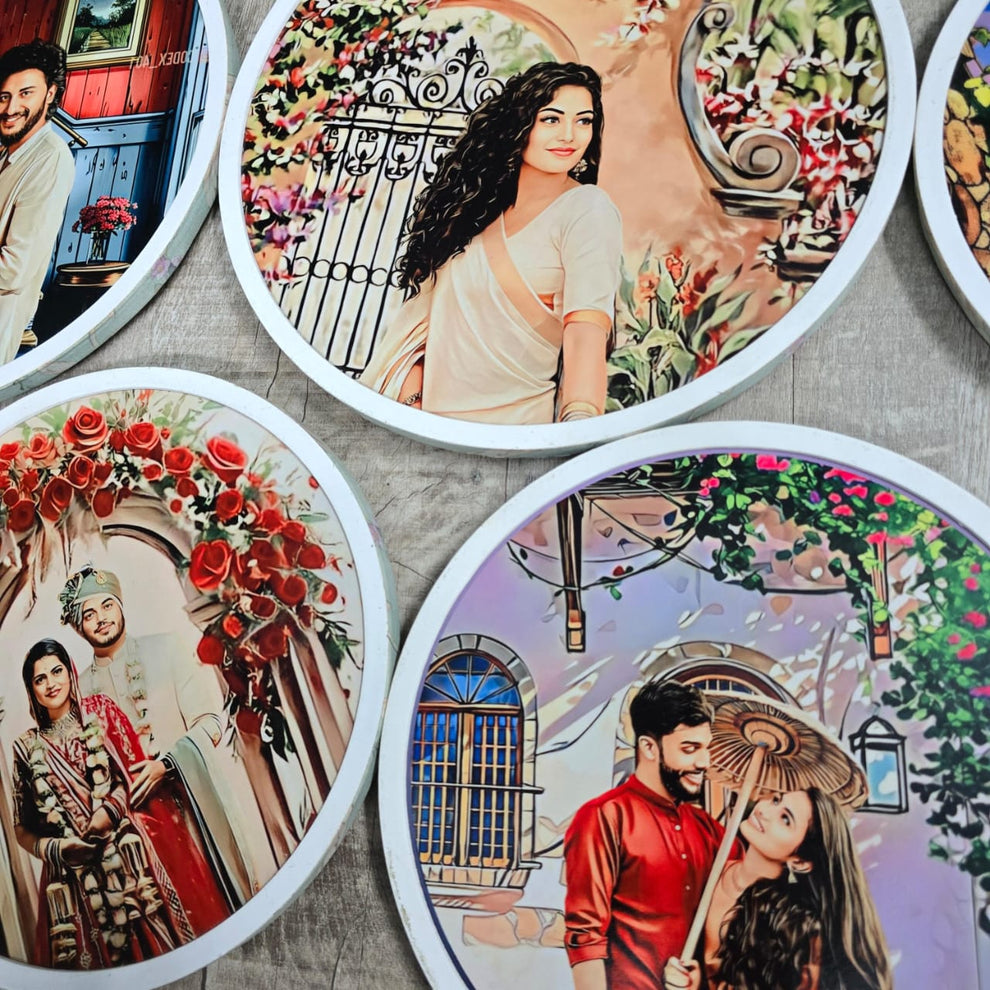 Personalized Wooden Painting Frame - Floral Paradise Theme