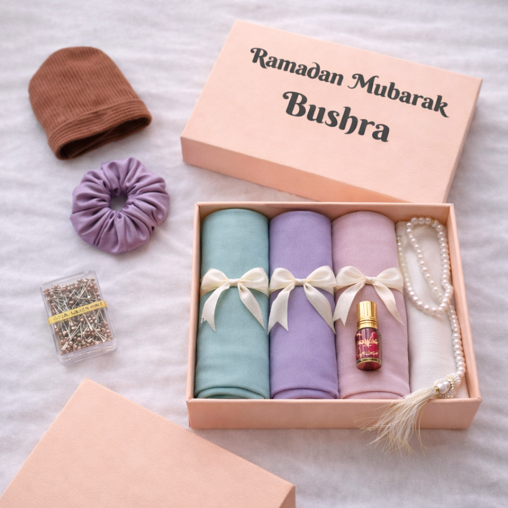 Chiffon Hijab Gift Hamper with Personalize Box