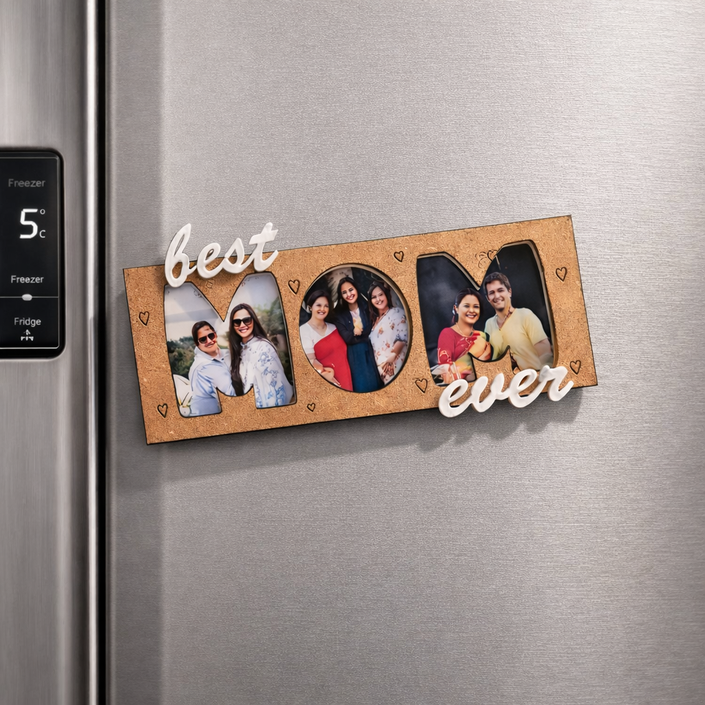 Personalized “Best Mom Ever” Photo Magnet Frame | Mother’s Day Gift