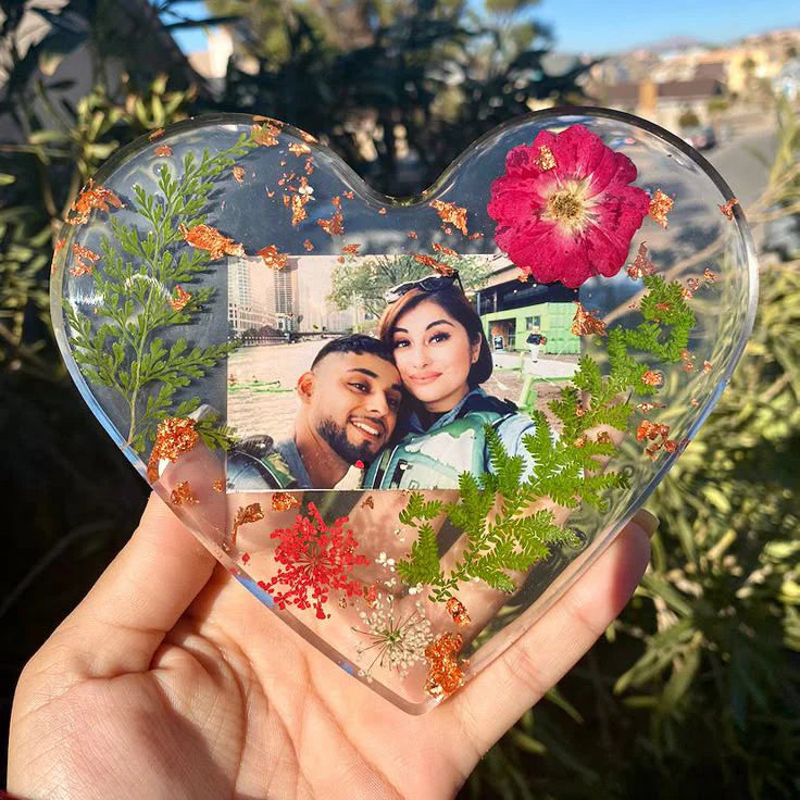 Heart Shape Resin photo frame with Easel stand