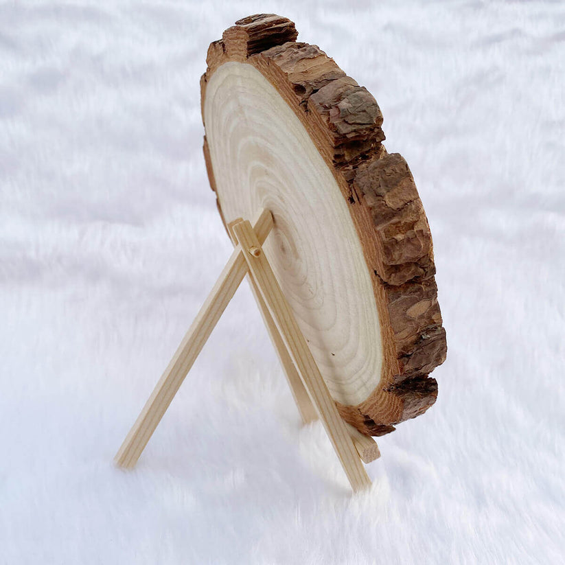 Wooden Slice Engraved photo frame