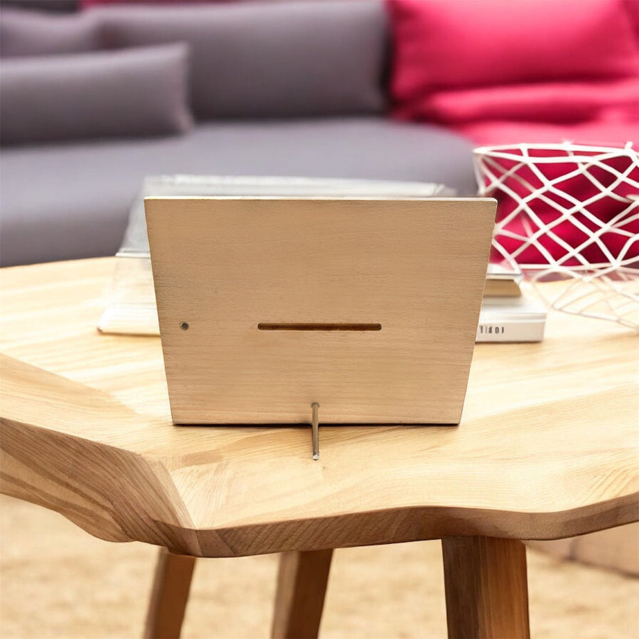 Customized Couple Engraved wooden photo frame (Rectangular shape)