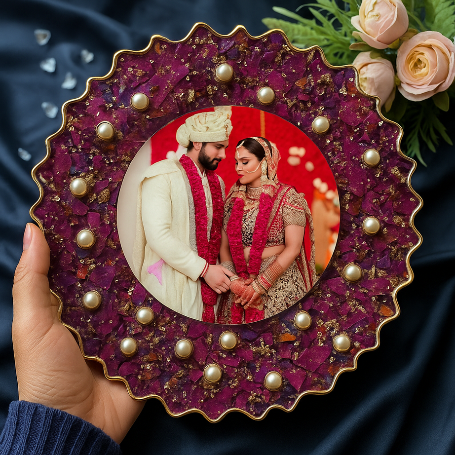 VARMALA Preservation Resin Frame with Photo