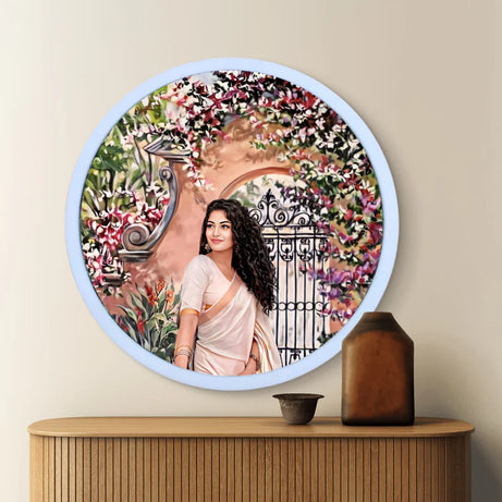 Personalized Wooden Painting Frame - Floral Paradise Theme