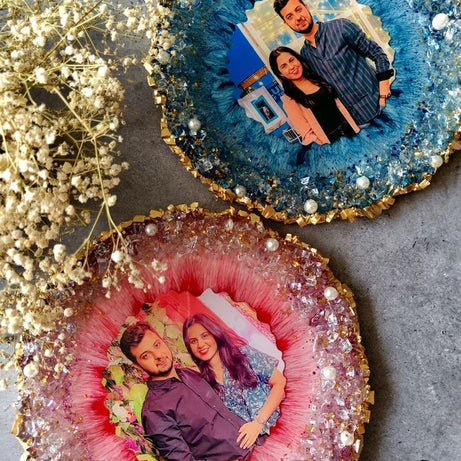 Customisable Crystal Resin Photo Frame with your image (8 inches in size)