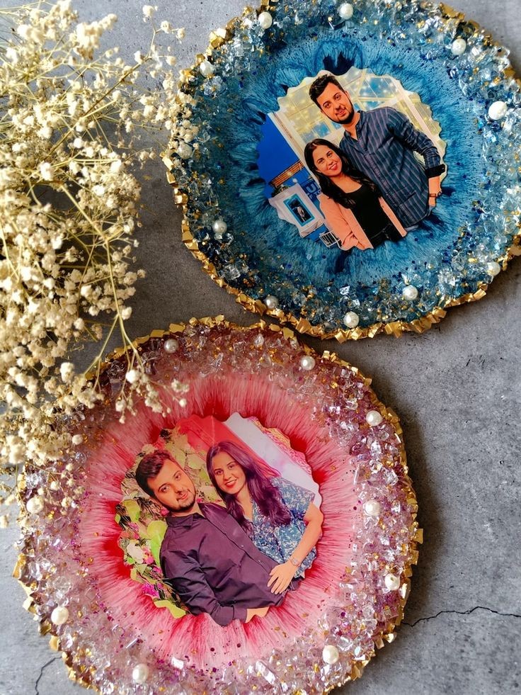 Customisable Crystal Resin Photo Frame with your image (8 inches in size)