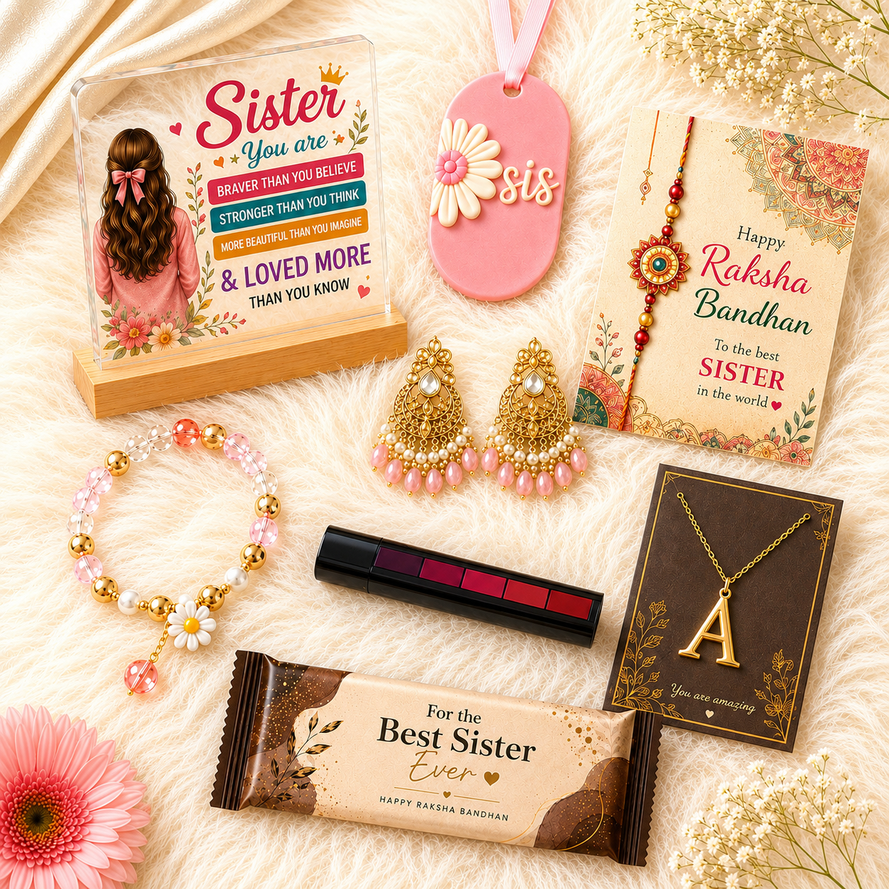 8 in 1 Premium Raksha Bandhan Gift Hamper for Sister