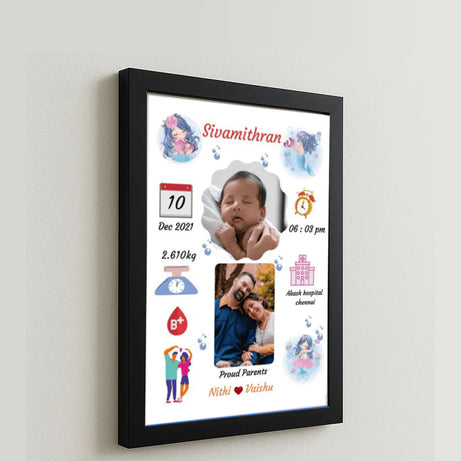 Customized Baby Birth Frame