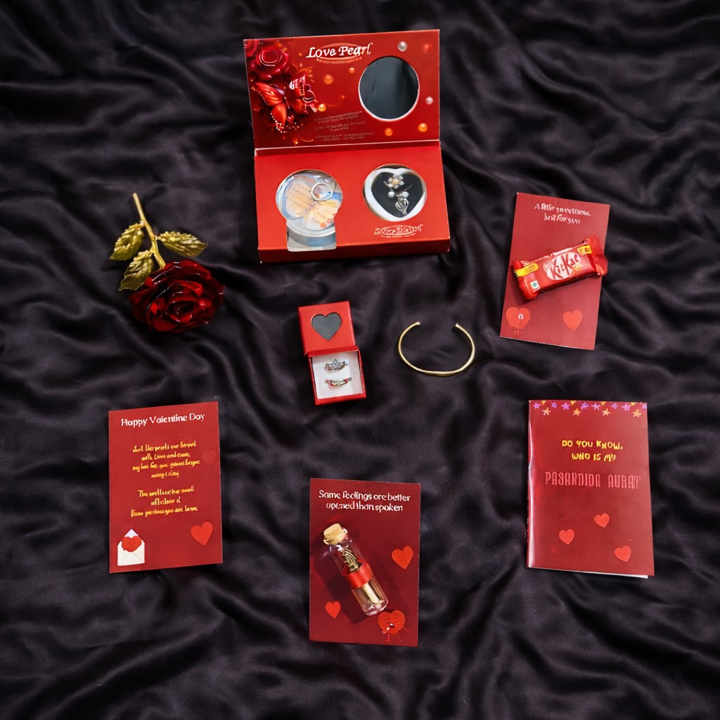 Valentine's Day Gift Combo - 7 Gift in a Premium Gift Box for 14th February
