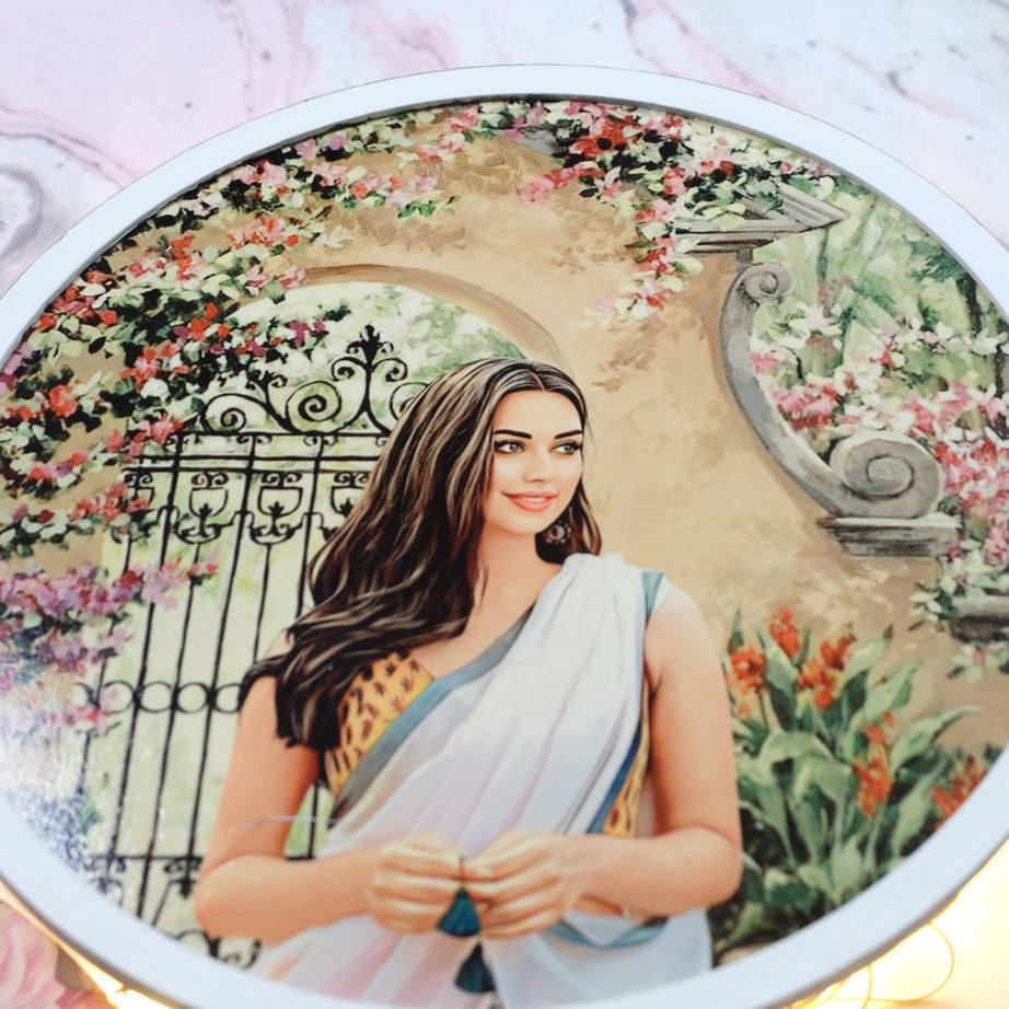 Personalized Wooden Painting Frame - Floral Paradise Theme