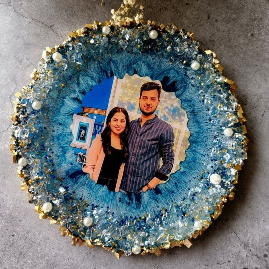 Customisable Crystal Resin Photo Frame with your image (8 inches in size)