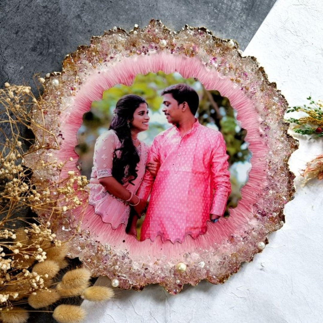 Customisable Crystal Resin Photo Frame with your image (8 inches in size)