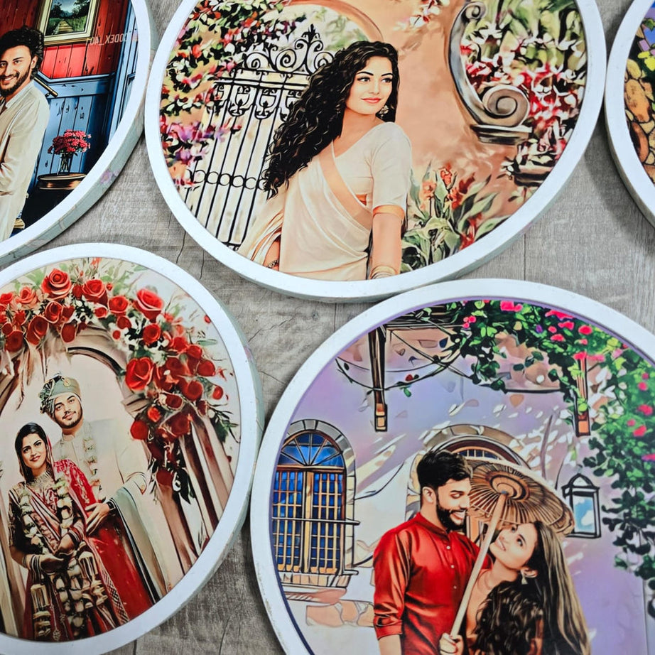 Personalized Wooden Painting Frame - Floral Paradise Theme