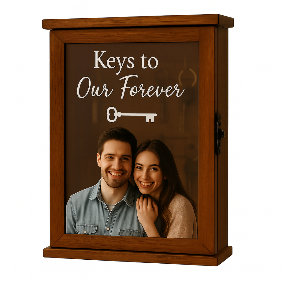 Personalised Key Holder Almirah in premium Natural wood