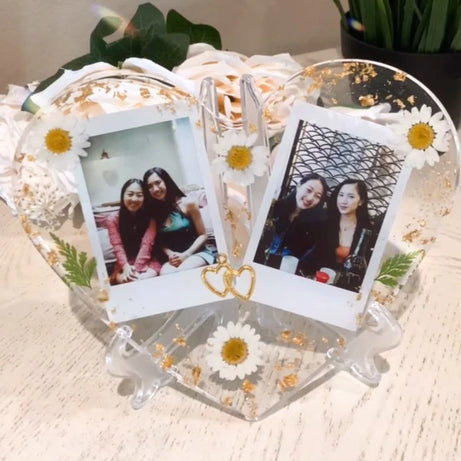 Heart Shape Resin photo frame with Easel stand