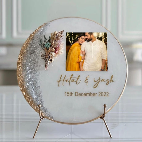 Personalized  Resin frame with Easel stand