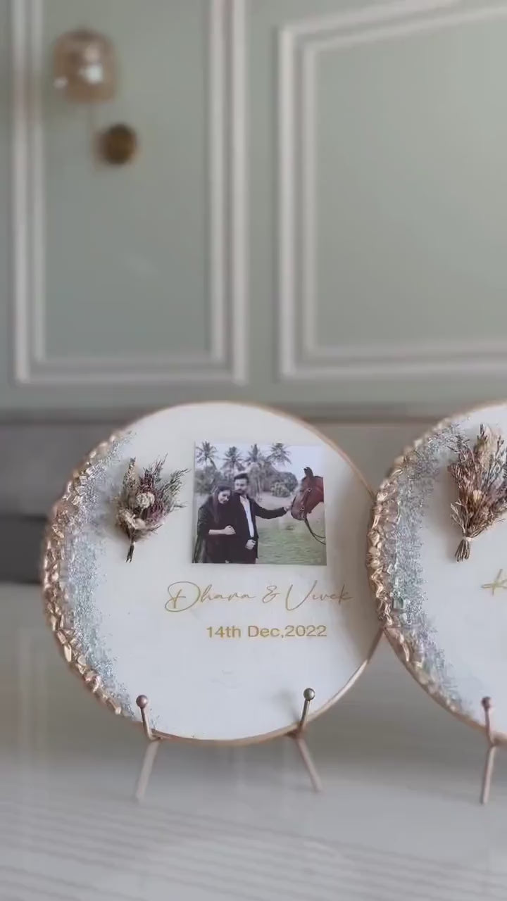 Personalized  Resin frame with Easel stand