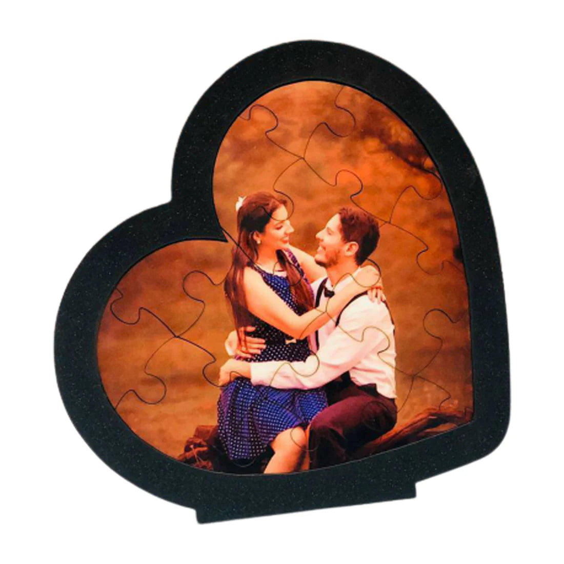 Personalized Heart Puzzle photo frame